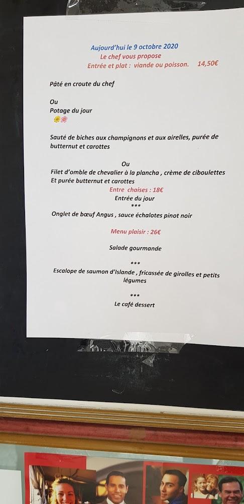 Restaurant Au Raisin - Menu Image 1